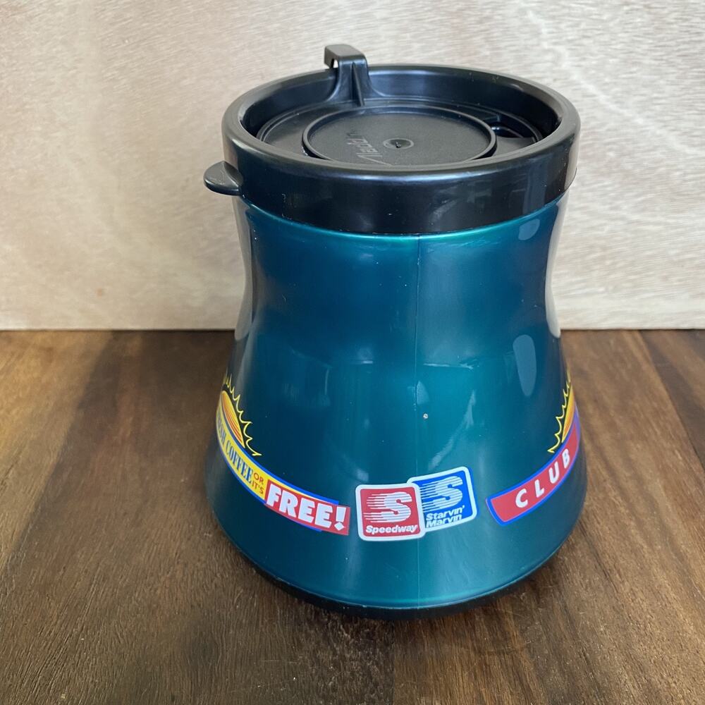 Vintage Speedway Starvin Marvin Club Aladdin 20 oz Travel Mug Coffee Cup - Picture 2 of 6
